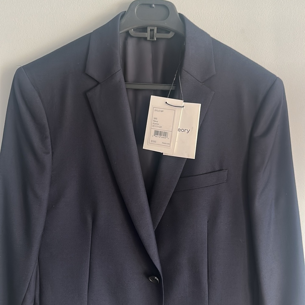 NWT Theory Blue Sport Coat Classic Xylo NP Size 38S